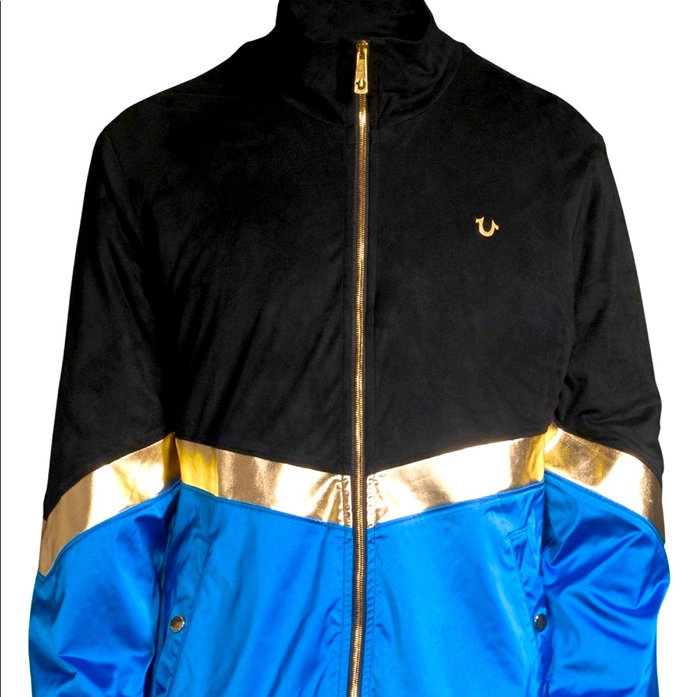 NWT TRUE RELIGION BRAND Colorblock Chevron Jacket 2X